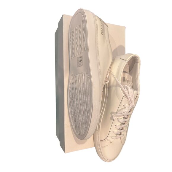 Common Projects Men's White Achilles 40 ( US 7.5) Low-Top Sneakers Shoes NIB - Picture 5 of 8